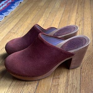 Charlotte Stone Brown Suede Clogs